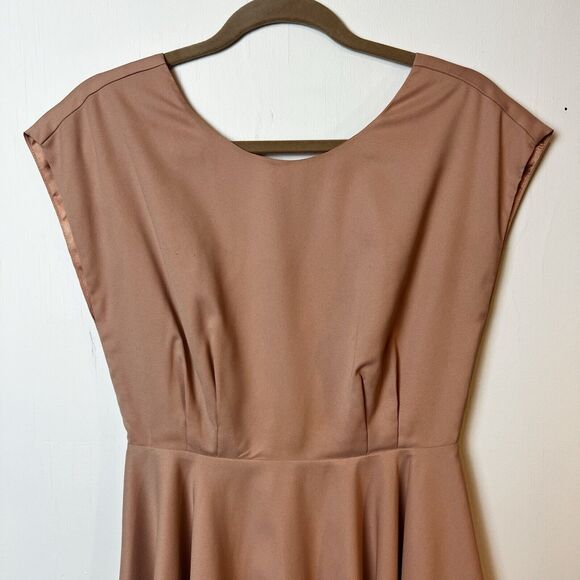 Revolve Blaque Label True Love Dress Skater Champagne Dusty Pink Sz M - Picture 5 of 13